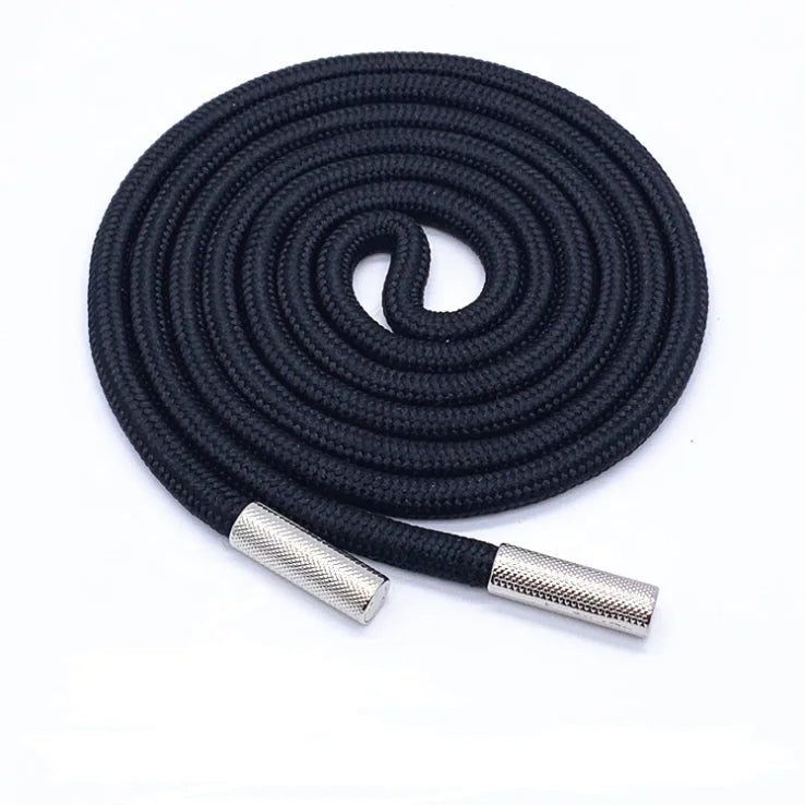 140x0.8cm Round Drawstring Hood with Metal Tips Shoelace Belts for Shorts and Pants Durable Polyester Material