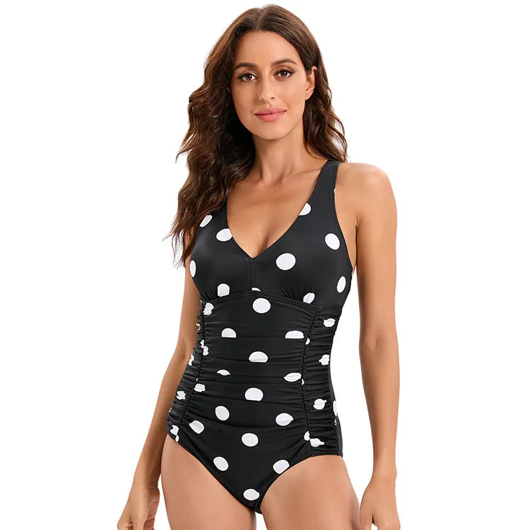 DGLT-2052 Hot Sale Women's One Piece Swimsuit Fashion Printed Beachwear Vintage/retro/polyamide Swimwear Privated logo Bikini