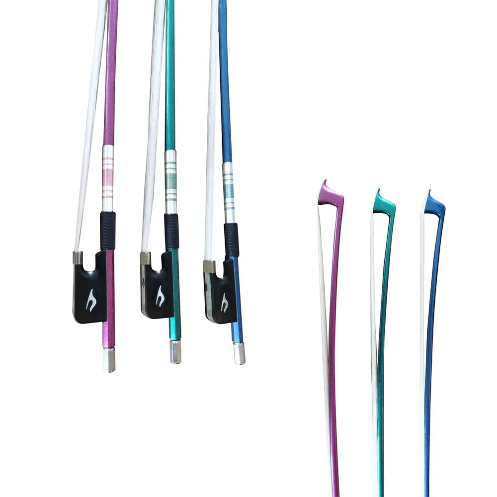 Handmade Unique Head Violin Accessories Colorful Carbon Viola Bow Violin Bows