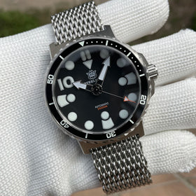 STEELDIVE New in SD1982 BGW9 Blue Luminous 46.5MM Big Size 25000M Waterproof Sapphire Glass Ceramic Bezel NH35 Mens Dive Watches