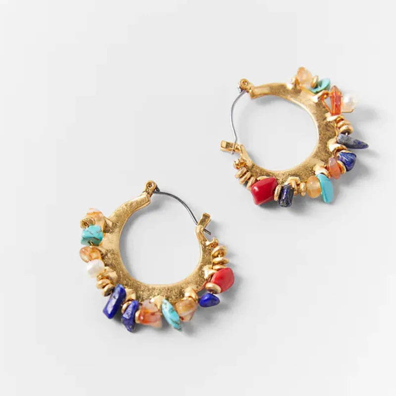 SC Creative Korean Irregular Earrings Colorful Wedding Party Earrings Exaggerated Personality Stone Earrings for Women