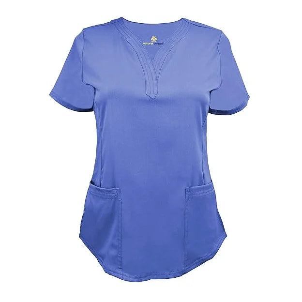 Uniforms Surgical Natural Uniforms Women's Ultra Soft Y-Neck Scrub Set Premium Hospital Uniform