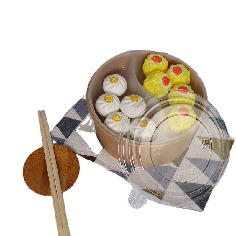 Food Grade Kraft Paper Disposable Greaseproof Brown Paper Bowl Craft Paper Bowl