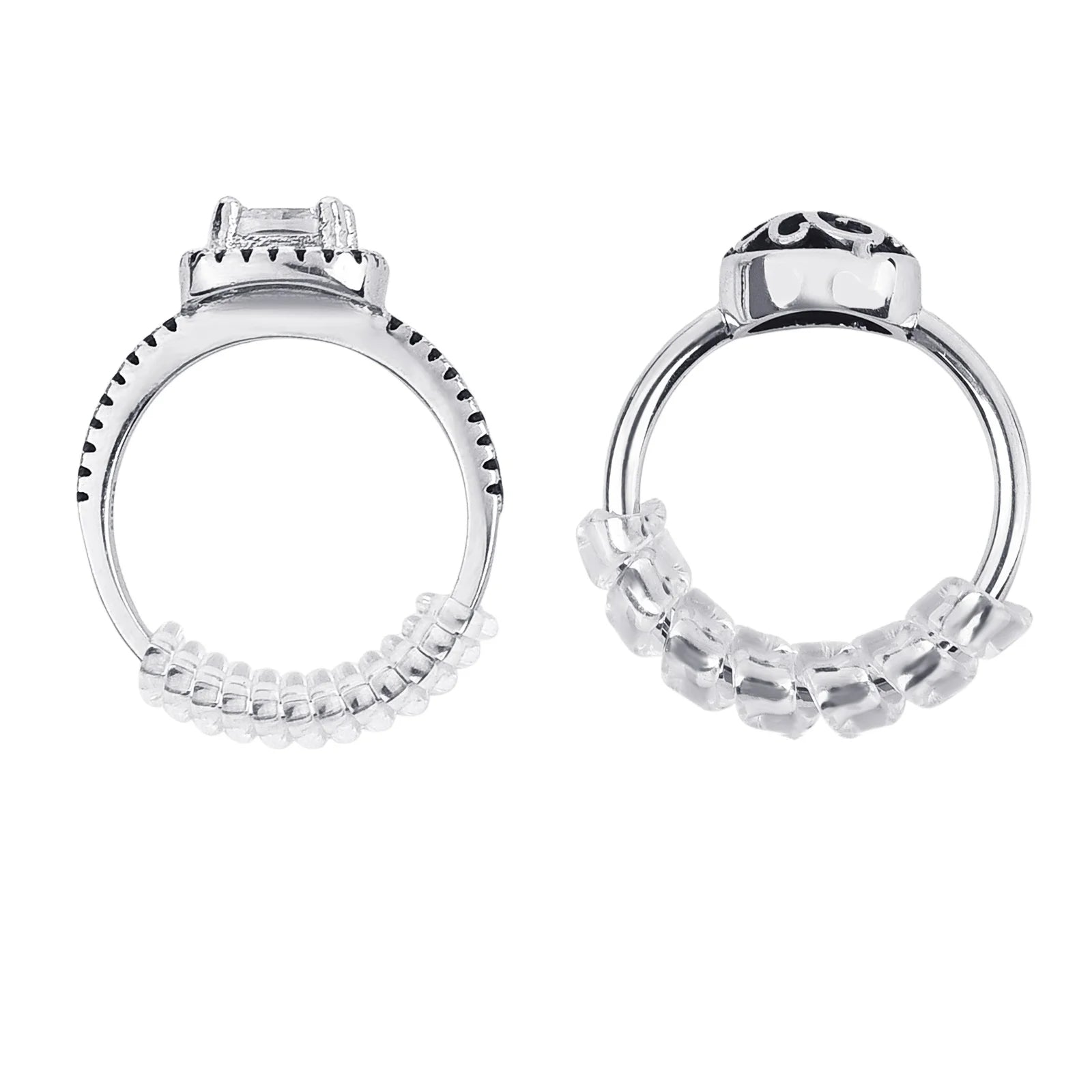 Promotional Transparent Spiral Invisible Ring Sizer Adjuster Durable Jewelry Sizing Tool for Various Ring Sizes Various Use