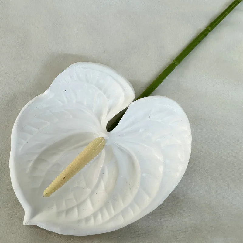 Wholesale  Palm Little White Palm Guanyin Lotus Soft Adhesive for Simulation Flower Arrangement in Wedding Home Decoration