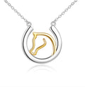 18K Gold Plated Horseshoe 925 Sterling Silver Horseshoe Necklace Horse Jewelry for Mother Women