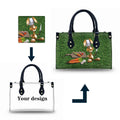 Custom Pattern Logo Design Large Lightweight Leather Tote Bag for Women Casual Sublimation Printing Shoulder Handbag