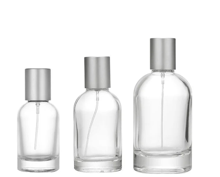 OEM Empty Silver Cap Perfume Glass Bottle 30ml 50ML 100ML Female Luxury Perfume Bottle