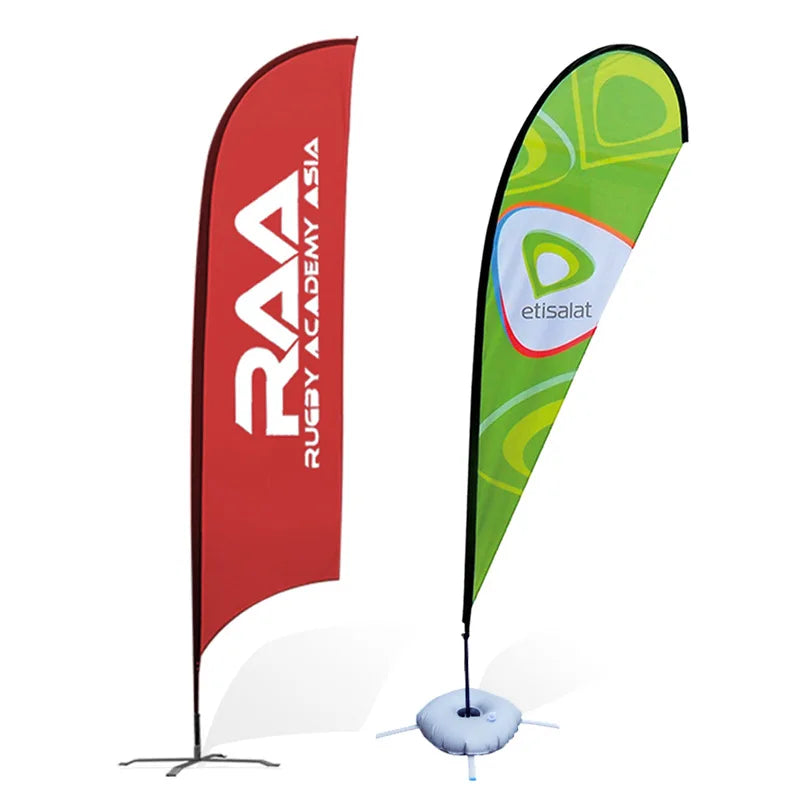 Promotion Outdoor Personalized Design Logo Foreign Trade Customization Double Sided Promotion Advertising Feather Flag