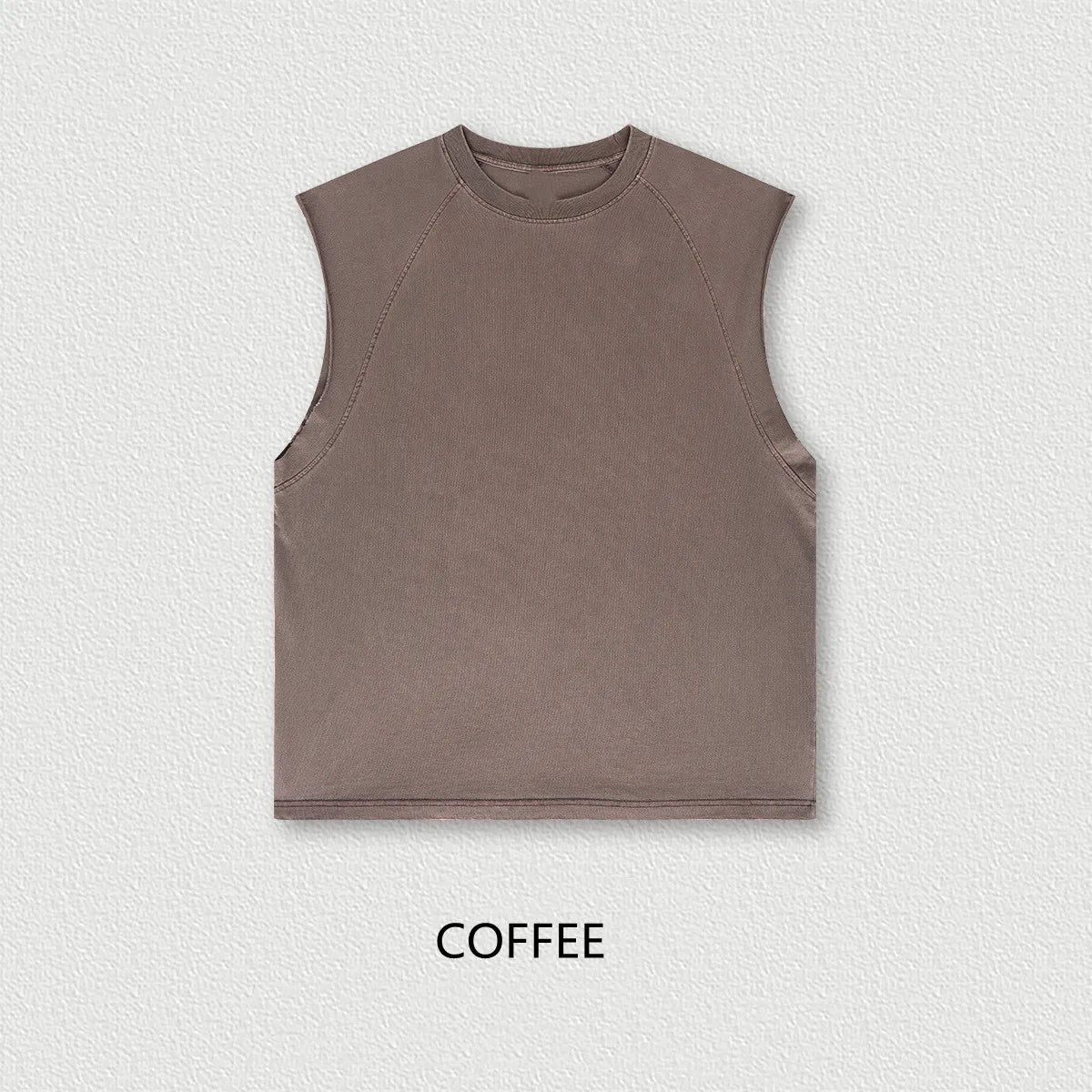 Heavy Weight 275g Vintage Washed  Old Retro Sleeveless Hip Hop New Arrival Casual t Shirt Custom Logo Tie Dye t Shirt