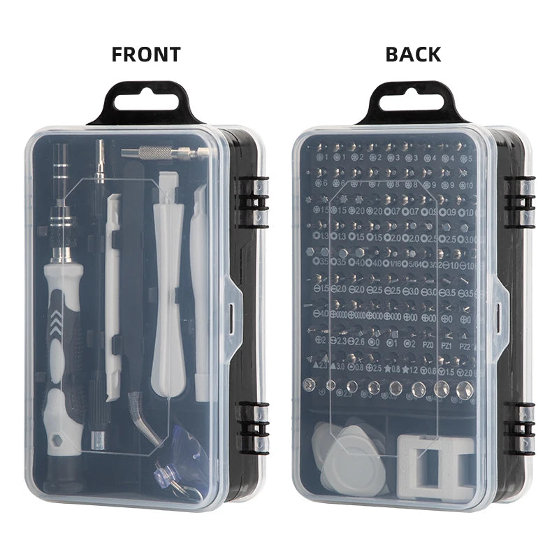 115pc Precision Customizable OEM Phone Repair Tool Bit Screwdriver Set Industrial and DIY Grade with Chrome Finish