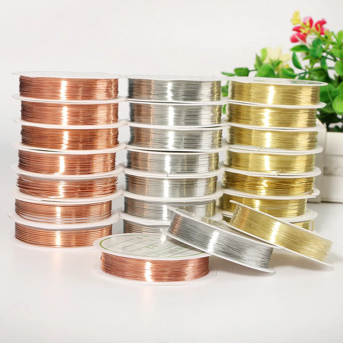 0.2mm-1.0mm Wholesale Colorful Copper Bead Wire Thin Metal Wire for DIY Craft Jewelry Making