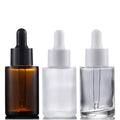 Transparent Cream Hair Beard Growth Oil 100ml Foundation Glass Dropper Bottle Flat Shoulder Frosted Press Pump Screen Printed
