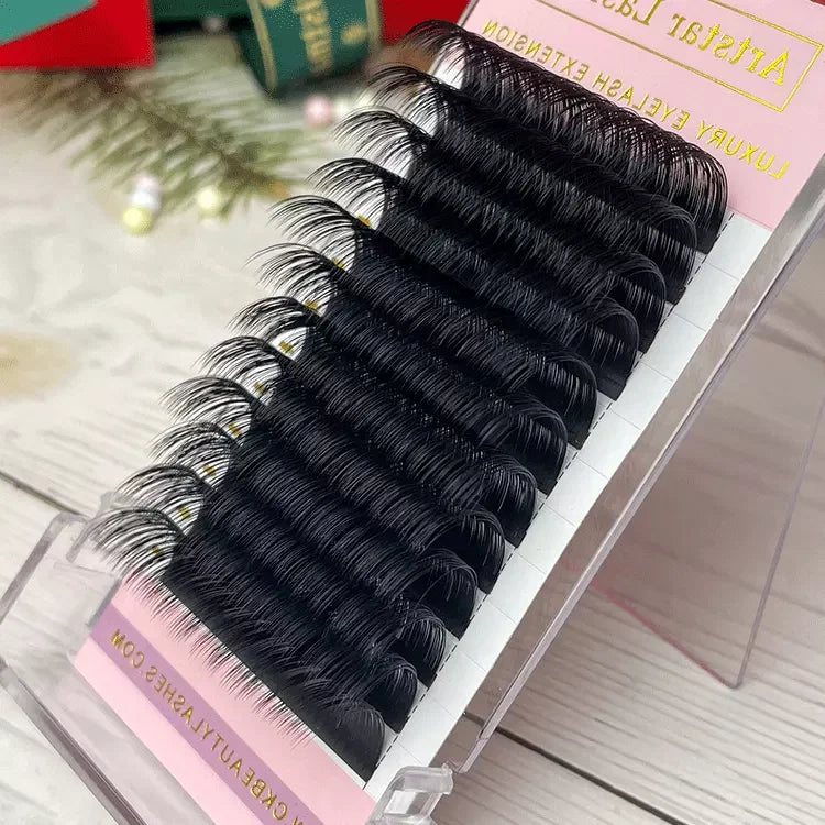 Mega Premium Individual Soft Matte 0.03 and 0.07 Volume Russian Cashmere Eyelash Extensions Boxed Set