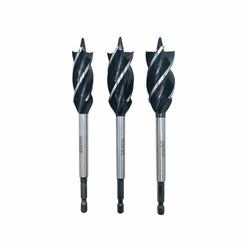 LAVIE 8 to 25mm Wood Twist Bit Auger Drill Bits Four Cutters Drilling Cut Router Bits  Woodworking C DB03020A