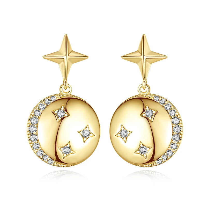 LUOTEEMI Drop 18K Gold Plated Nice Earrings for Women 2026 Star Classic Style Women Jewelry