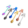 Wholesale Eco-Friendly Food Grade Cat Shaped Long Short Cute Stainless Steel 304 Metal Coffee Tea Spoon