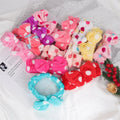 Wholesale Cute Face Washing Girls Polka Dot Plush Elastic Hairband Cheap Soft Big Bow Dot Spa Headband MegaBDM