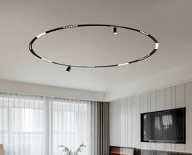 Surface Mounted Linkable Circular Track Rail Light System for Hotel Restaurant