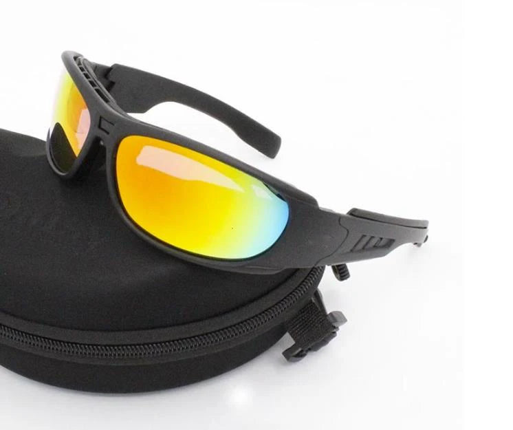 USOM C6 Polarized Glasses CS Tactical Motorcycle Hunting Shooting Tactical Goggles With 4 Lens