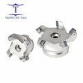 KM12 Alloy Steel Square Shoulder Indexable Face Mill Cutter TiCN Coating Aluminum Alloy CNC 45HRC Multiple Flutes Customizable