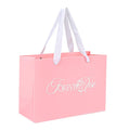 Custom Brand Printed Boutique Ribbon Rope Paper Bags for Clothing and Shoes Shopping
