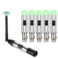 6PCS 2.4g Led Colors Wireless Battery Dmx Receiver and Transmitter for Led Stage Lights