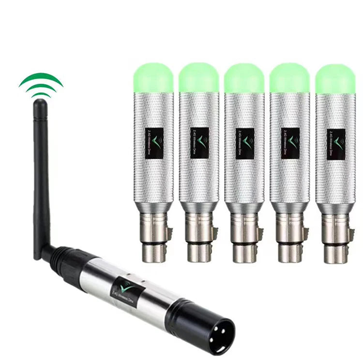 6PCS 2.4g Led Colors Wireless Battery Dmx Receiver and Transmitter for Led Stage Lights