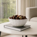 Merlin Living Modern Home Decor White Ceramic Fruit Bowl Matte Porcelain Salad Bowl Chaozhou Ceramic Factory Wholesale