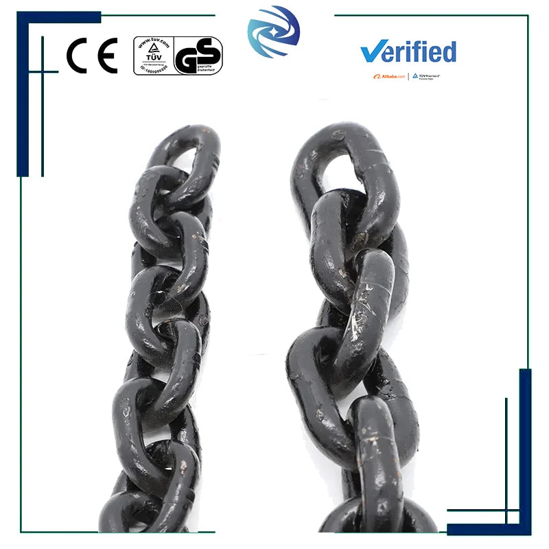 High Strength 20mm Steel Welded Structure G80 Black Oxide Zinc Finish Truck Trailer Chain Factory Price for Lifting Ship Use