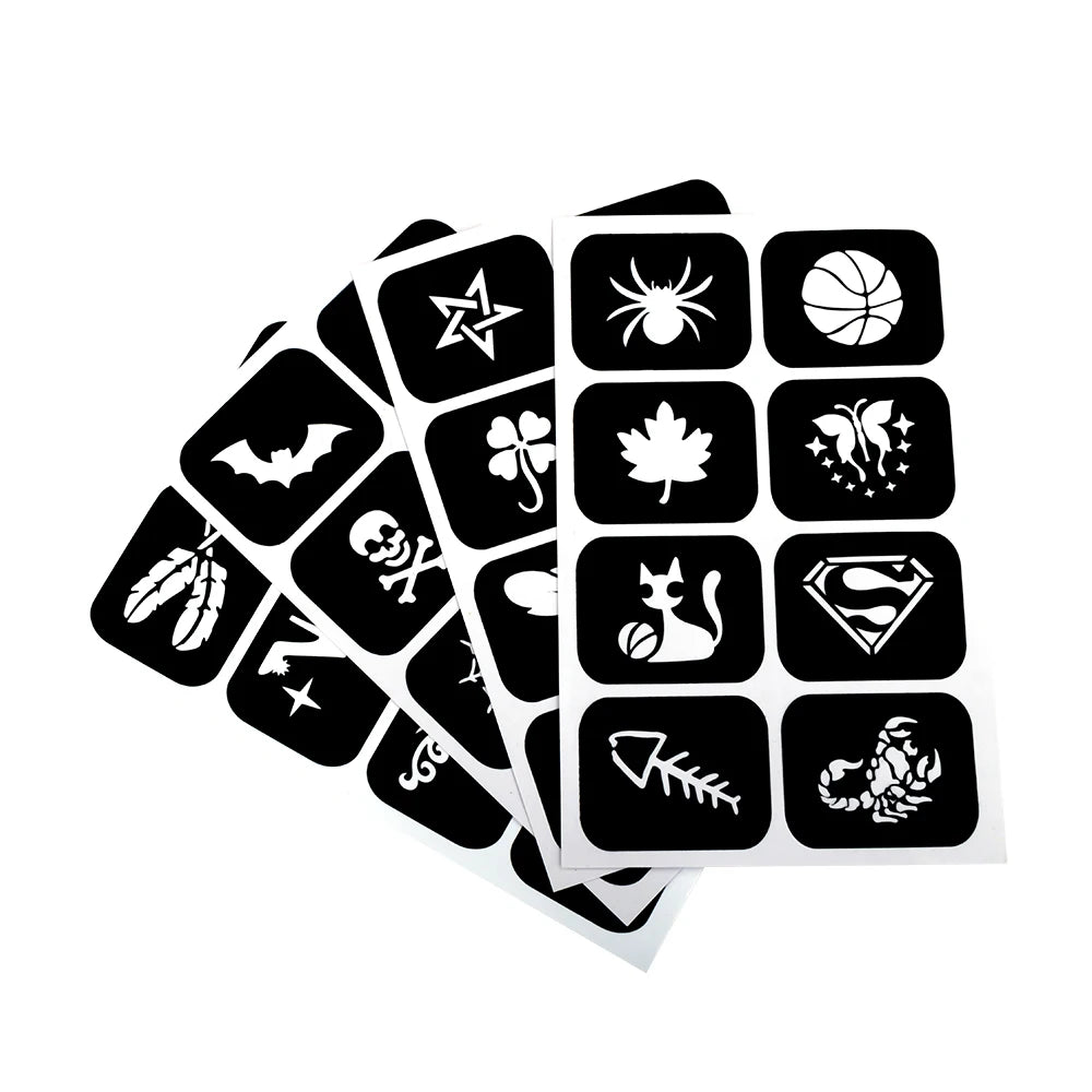 Tattoo Stencil Sticker Tattoo Templates for Face Body Painting Stencils