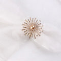 Festive Table Decor Setting and Favor Gold Sunburst Napkin Ring Holder for Cocktail Wedding Special Occasions