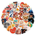 50Pcs Smart Fox Cute Animal Decor Sticker for Girl Cartoon Waterproof Vinyl Home Decorative Luggage Laptop Stickers