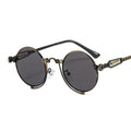 2022 New Punk Gothic Metal Frames Round Glasses Sunglasses Men Women Retro Shades Sunglasses