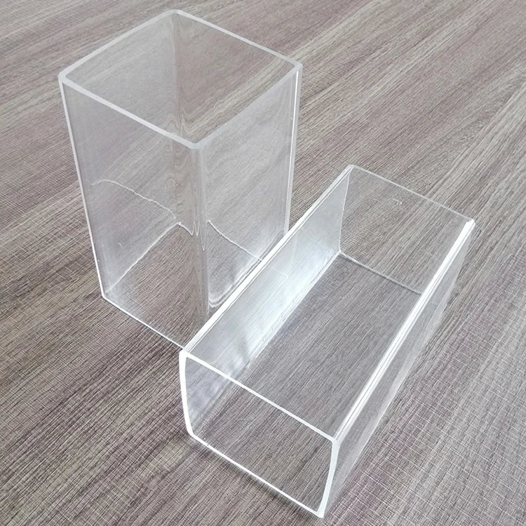 Factory Price Wholesale High Transparency Clear Square Pmma Plastic Acrylic Transparent Perspex Tube /Pipe