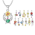 Elegant 12 Birth Flowers Pendants for Necklace Authentic 925 Sterling Silver Pendant for Women Fine Necklaces Jewelry Girl Gift