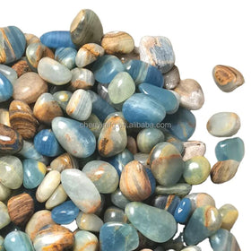 2-3cm Natural Blue Calcite Crystal Tumble Freeform Eco-Friendly Feng Shui Healing Throat Chakra Stone
