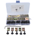 BAJUTU 100pcs M5*16 Black Oxidation Treated Alloy Self Drilling Screw Flat Head Square Drive Screw for Wall Wood Car