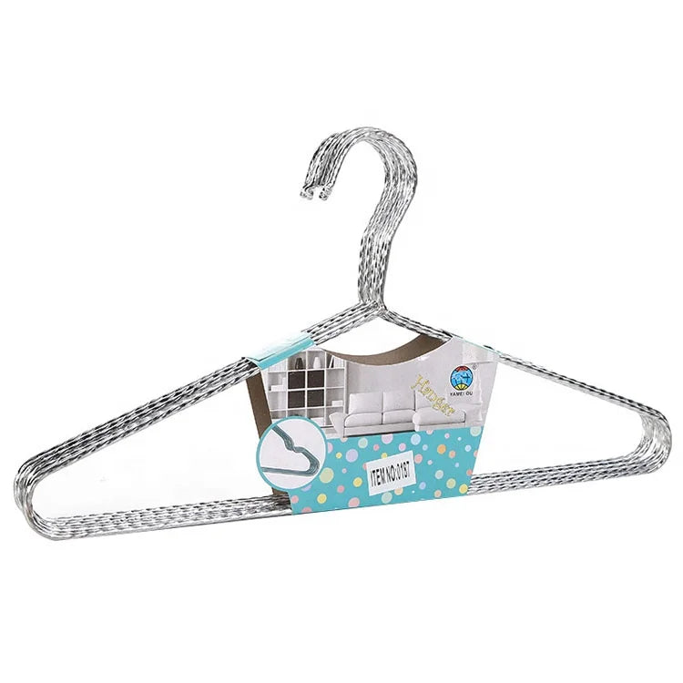 Factory Direct Metal Twisted Flower Hangers Household Adult Wet and Dry Iron Wire Hangers Metal Cloth Hanger