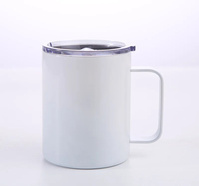 Blank Sublimation 12 OZ  Insulated Vacuum Car Travel Mug With Handle