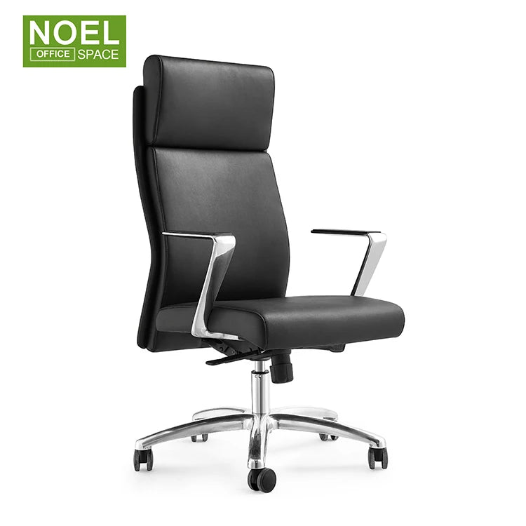 High Back Quality Leather Luxury Executive Ergonomic Custom Office Chairs Wheels Swivel Office Desk and Chair Set