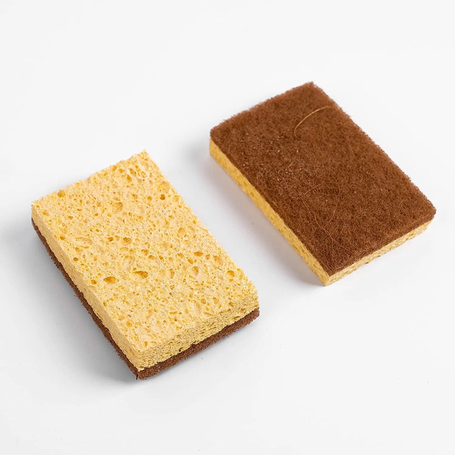 100% Natural  Friendly Non-scratch Wood Pulp Sponge Biodegradable Compostable Dish Cleaning Sisal Scrubber Sponges for Kitchen