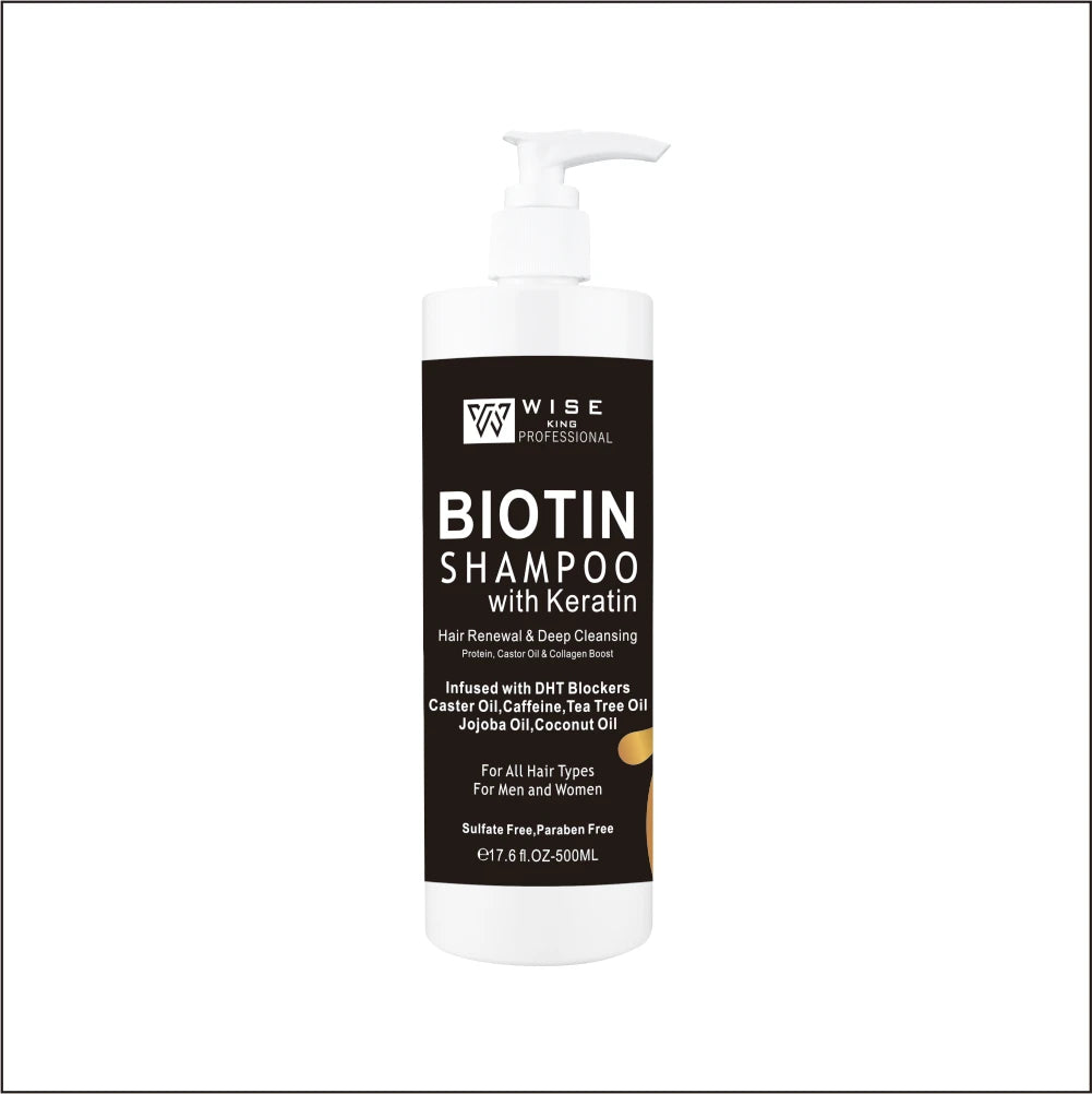 Biotin Shampoo Keratin 500ml Wholesale Hair Renewal Deep Cleansing Protein All Hair Type Anti-Dandruff Bio Plant Shampoo