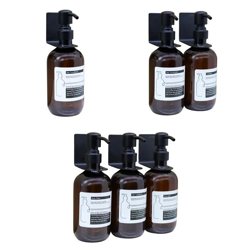 500ml Soap Dispenser Bottle Wall Mount Shampoo and Conditioner Dispenser Stainless Steel Holder