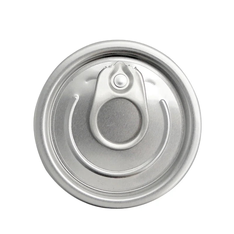 Hot Sale Custom 52mm Sliver Yellow Aluminum Metal Soda Bottle Easy Open Round Lid with Ring Full Open Lids Plastic PE Can Cover