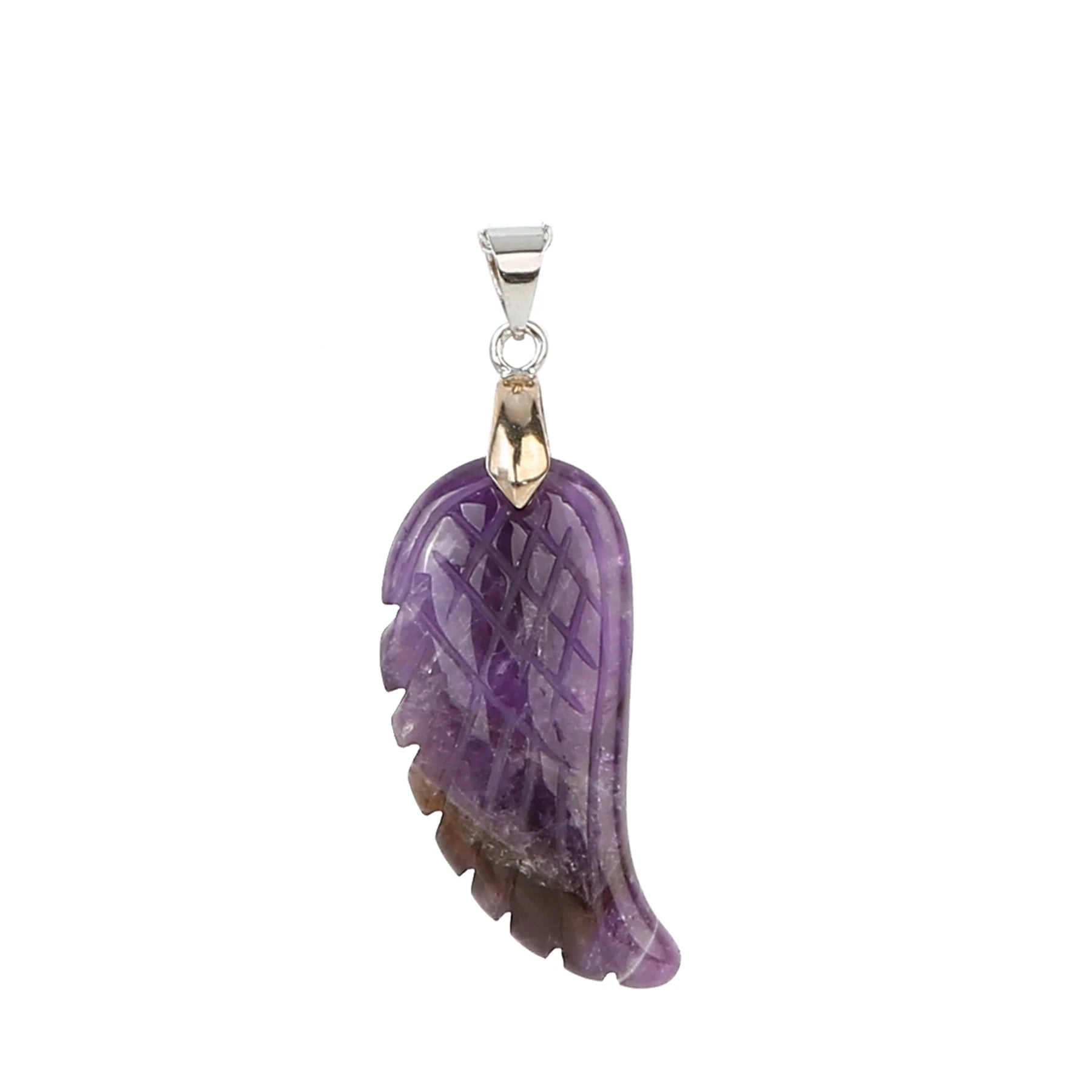 Angel Wing Crystal Pendant Key chains Adjustable Reiki Healing Stone Natural Gemstone Key Chain for Women Men