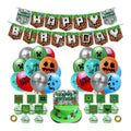 Pull Flag Cake Insert Card Happy Birthday Balloon Set Kids Children Party Decoration Supplies