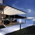 Modern Outdoor PVC Waterproof Bioclimatic Eco-Friendly Pergola Sunshade Balcony Retractable Roof Awning Aluminum Alloy Powder
