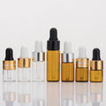 1ml 2ml 3ml 5ml Cosmetic Perfume Oil Small Vial with Dropper Glass Transparent Amber Essential Oil Dropper Bottle