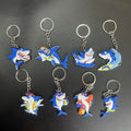 Custom Free Desgin 2D 3D Fashion Soft Personalized Wholesale PVC Shark Puffy Rubber Logo Key Chain Cartoon Car Keychain